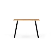 Howard Elliott Avinash 42" Wide Wood Top Metal Console Table Black