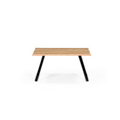 Howard Elliott Avinash 36" Wide Wood Top Metal Coffee Table Black
