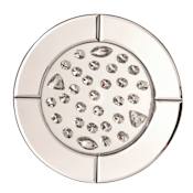 Howard Elliott Nina 11-3/4" Diameter Circular Glass Framed Accent Mirror N/A