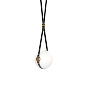 Hubbardton Forge Derby 11" Wide Pendant Black / Antique Brass / Black