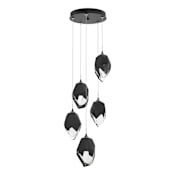 Hubbardton Forge Chrysalis 5 Light 16" Wide Multi Light Pendant Black / Black