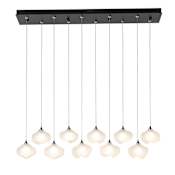 Hubbardton Forge Ume 10 Light 45" Wide Linear Pendant Black