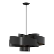 Hubbardton Forge Zen 6 Light 35" Wide LED Multi Light Pendant Black