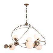 Hubbardton Forge Sprig 6 Light 49" Wide Abstract Chandelier Soft Gold