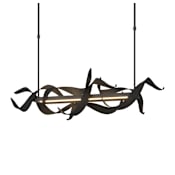 Hubbardton Forge Folio 38" Wide LED Linear Short Orientation Chandelier Black