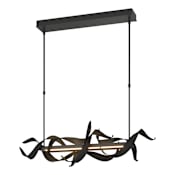 Hubbardton Forge Folio 38" Wide Linear Pendant Black