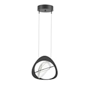 Hubbardton Forge Venn 13" Wide Pendant Black / Clear