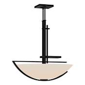 Hubbardton Forge Ondrian 3 Light 26" Wide Pendant Black / Opal