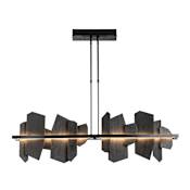 Hubbardton Forge Ardesia 52" Wide LED Linear Chandelier Black