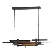 Hubbardton Forge Planar 48" Wide Linear Pendant Black / Black