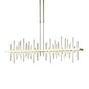 Hubbardton Forge Landscape 52" Wide LED Linear Chandelier Modern Brass / Modern Brass
