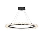 Hubbardton Forge Anemone 37" Wide LED Ring Chandelier Black