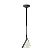 Hubbardton Forge Mobius 9" Wide Mini Pendant Black