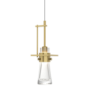 Hubbardton Forge Erlenmeyer 4" Wide LED Mini Single Pendant Modern Brass