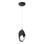 Hubbardton Forge Chrysalis 6" Wide Mini Pendant Black / Black