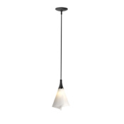 Hubbardton Forge Mobius 8" Wide Mini Pendant Black