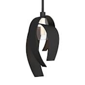 Hubbardton Forge Corona 7" Wide Mini Pendant Black