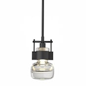 Hubbardton Forge Cuff 6" Wide Mini Pendant Black