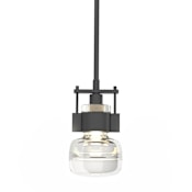 Hubbardton Forge Cuff 8" Wide Mini Pendant Black