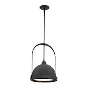 Hubbardton Forge Atlas 14" Wide Pendant Black / Black