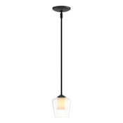 Hubbardton Forge Simple Lines 5" Wide Mini Pendant Black