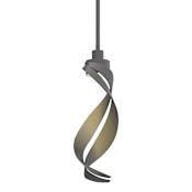 Hubbardton Forge Folio 6" Wide Mini Pendant Black