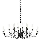 Hubbardton Forge Lisse 20 Light 44" Wide Chandelier Black