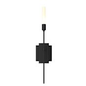 Hubbardton Forge Lisse 23" Tall Wall Sconce Black