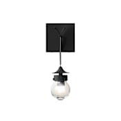 Hubbardton Forge Kiwi 12" Tall Wall Sconce Black