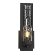 Hubbardton Forge New Town 13" Tall Wall Sconce Black / Seedy