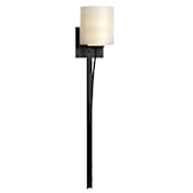 Hubbardton Forge Formae 30" Tall LED Wall Sconce Black / Opal