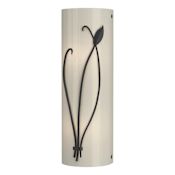 Hubbardton Forge Leaf 2 Light 17" Tall Wall Sconce Black / Ivory Art