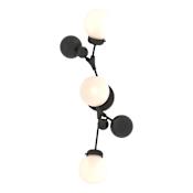 Hubbardton Forge Sprig 3 Light 30" Tall Wall Sconce Black / Opal