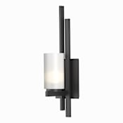 Hubbardton Forge Ondrian 17" Tall Wall Sconce Black / Opal