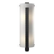 Hubbardton Forge Vertical Bar 2 Light 24" Tall Wall Sconce Black / White Art