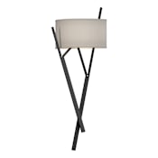 Hubbardton Forge Arbo 2 Light 28" Tall Wall Sconce Black / Flax