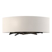 Hubbardton Forge Brindille 2 Light 6" Tall LED Wall Sconce Black / Flax
