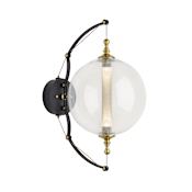 Hubbardton Forge Otto 22" Tall Bathroom Sconce with Customizable Glass Shade Brass / Black / Clear