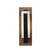 Hubbardton Forge Vertical Bar 15" Tall Wall Sconce Black