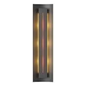 Hubbardton Forge Gallery 3 Light 28" Tall Wall Sconce Black / Amber