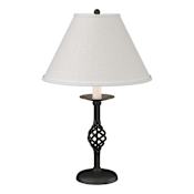 Hubbardton Forge Twist Basket 26" Tall LED Accent Table Lamp Black / Natural Anna