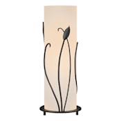 Hubbardton Forge Leaf 18" Tall Buffet Table Lamp Black / Opal