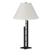 Hubbardton Forge Metra 27" Tall Buffet Table Lamp Black / Natural Anna
