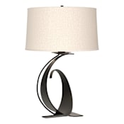Hubbardton Forge Fullered 29" Tall Buffet Table Lamp Black / Flax