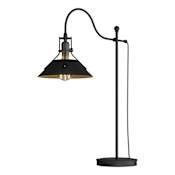 Hubbardton Forge Henry 28" Tall Gooseneck Table Lamp Black / Black