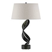 Hubbardton Forge Folio 26" Tall LED Accent Table Lamp Black / Flax