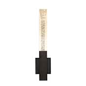 Hubbardton Forge Refraction 2 Light 23" Tall LED Outdoor Wall Sconce Coastal Black