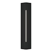 Hubbardton Forge Gallery 2 Light 24" Tall Outdoor Wall Sconce Coastal Black / White Acrylic