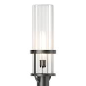 Hubbardton Forge Alcove 23" Tall Post Light Coastal Black / Clear
