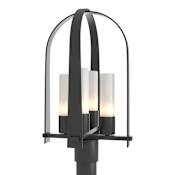 Hubbardton Forge Triomphe 4 Light 22" Tall Post Light Coastal Black / Opal